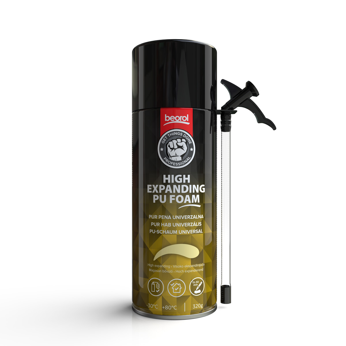 Пур пена високо експандирачка во спреј, 300ml 
