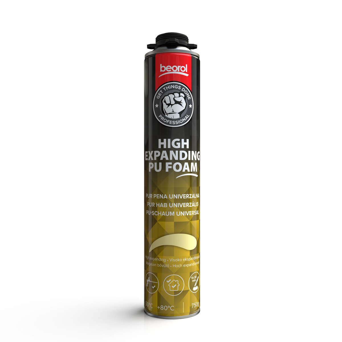 Пур пена високо експандирачка пиштолска, 750ml 