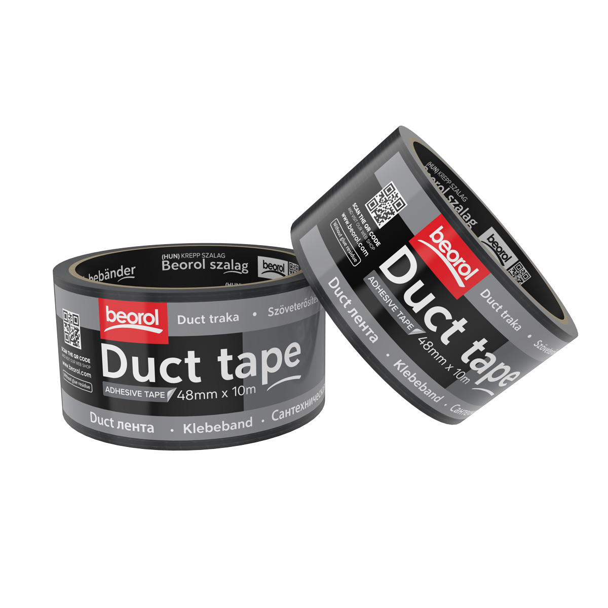 Duct трака 48мм x 10м, црна 