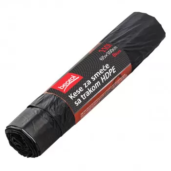 Кеси за отпадоци со лента HDPE 110лит, 8ком 